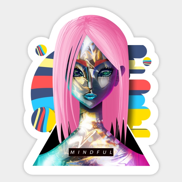 neon janna may abstract Sticker by chachazart